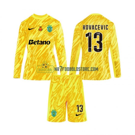 Sporting CP Trøje Kovacevic 13 Målmand Børn 3. Valg Fodboldsæt 2024-2025 Langærmet