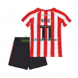 Trøje Sunderland Chris Rigg 11 Børn Hjemmebane Fodboldsæt 2024-2025 Kortærmet