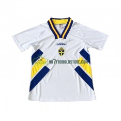 Sverige Trøje Retro Mænd Udebane Fodboldsæt 1994 Kortærmet