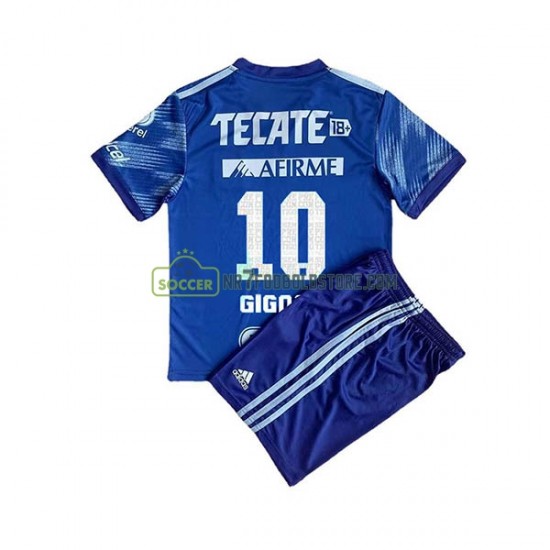 Tigres UANL Trøje Andre-Pierre Gignac 10 Børn Udebane Fodboldsæt 2022-2023 Kortærmet