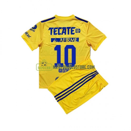 Tigres UANL Trøje Andre-Pierre Gignac 10 Børn Hjemmebane Fodboldsæt 2022-2023 Kortærmet