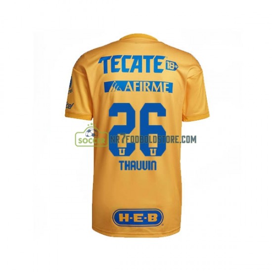 Tigres UANL Trøje Florian Thauvin 26 Mænd Hjemmebane Fodboldsæt 2022-2023 Kortærmet
