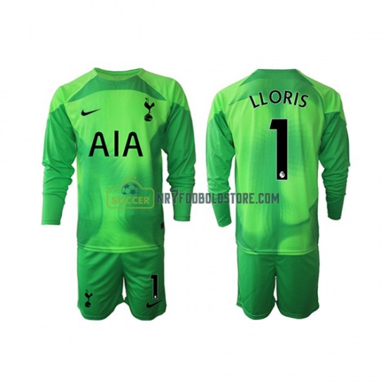 Tottenham Hotspur Trøje Hugo Lloris 1 Målmand Børn Udebane Fodboldsæt 2022-2023 Langærmet