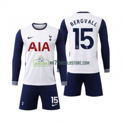 Trøje Tottenham Spurs Bergvall 15 Børn Hjemmebane Fodboldsæt 2024-2025 Langærmet