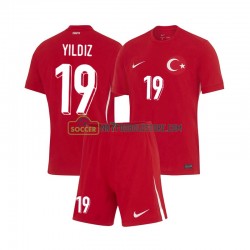 Tyrkiet Trøje Kenan Yıldız 19 Børn Udebane Fodboldsæt Euro 2024 Kortærmet