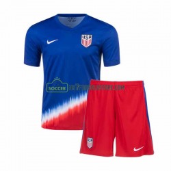 USA Trøje Børn Udebane Fodboldsæt 2024 Kortærmet