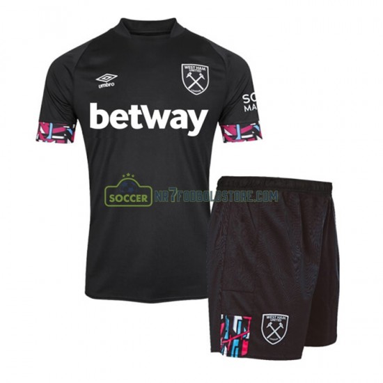 West Ham United Trøje Børn Udebane Fodboldsæt 2022-2023 Kortærmet