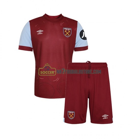 West Ham United Trøje Børn Hjemmebane Fodboldsæt 2023-2024 Kortærmet