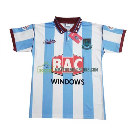 West Ham United Trøje Retro Mænd Udebane Fodboldsæt 1991-1992 Kortærmet