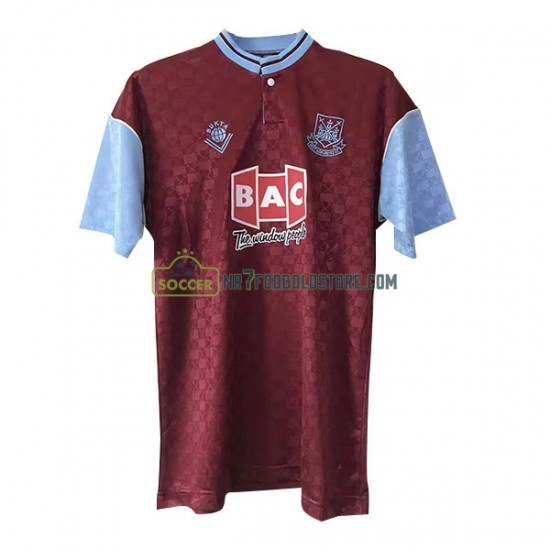 West Ham United Trøje Retro Mænd Hjemmebane Fodboldsæt 1989-1990 Kortærmet