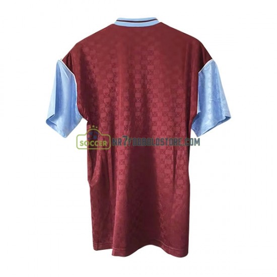West Ham United Trøje Retro Mænd Hjemmebane Fodboldsæt 1989-1990 Kortærmet