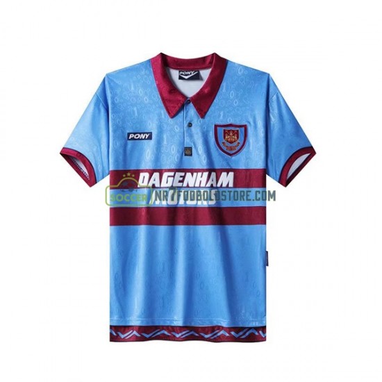 West Ham United Trøje Retro Mænd Hjemmebane Fodboldsæt 1995-1996 Kortærmet