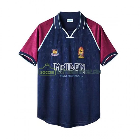 West Ham United Trøje Iron Maiden Retro Mænd Hjemmebane Fodboldsæt 1999 Kortærmet