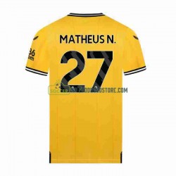 Wolverhampton Wanderers Trøje Matheus Nunes 27 Mænd Hjemmebane Fodboldsæt 2023-2024 Kortærmet
