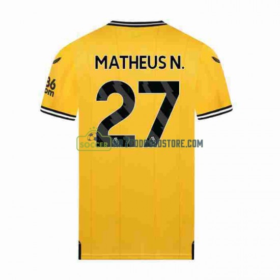 Wolverhampton Wanderers Trøje Matheus Nunes 27 Mænd Hjemmebane Fodboldsæt 2023-2024 Kortærmet
