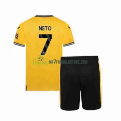 Wolverhampton Wanderers Trøje NETO 7 Børn Hjemmebane Fodboldsæt 2023-2024 Kortærmet