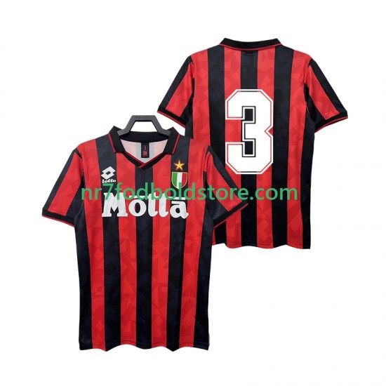AC Milan Trøje 3 1993 Retro Mænd Hjemmebane Fodboldsæt 1994 Kortærmet