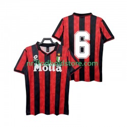 AC Milan Trøje 6 1993 Retro Mænd Hjemmebane Fodboldsæt 1994 Kortærmet