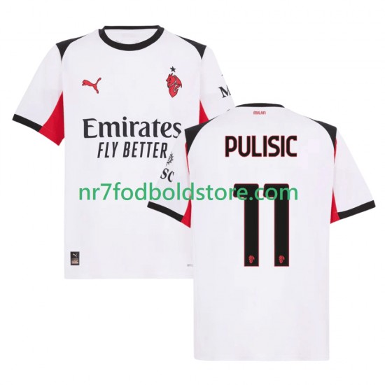 AC Milan Trøje Christian Pulisic 11 Mænd Udebane Fodboldsæt 2025-2026 Kortærmet
