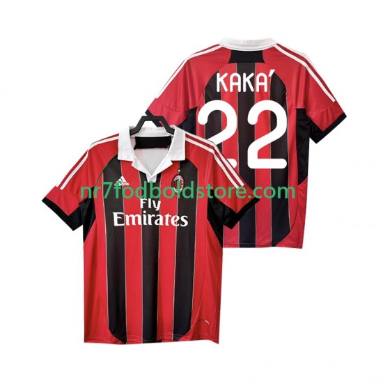 AC Milan Trøje KAKA 22 2012 2013 Retro Mænd Hjemmebane Fodboldsæt Kortærmet