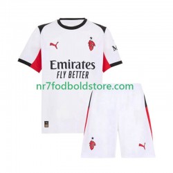 AC Milan Trøje Børn Udebane Fodboldsæt 2025-2026 Kortærmet