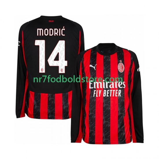 AC Milan Trøje Modrić Luca 14 Mænd Hjemmebane Fodboldsæt 2025-2026 Langærmet
