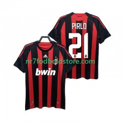 AC Milan Trøje RIRLO 21 2009 Retro Mænd Hjemmebane Fodboldsæt 2008 Kortærmet