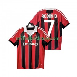 AC Milan Trøje ROBINHO 7 2012 2013 Retro Mænd Hjemmebane Fodboldsæt Kortærmet