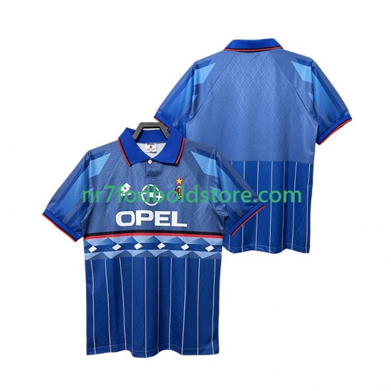 AC Milan Trøje 1995 1996 Retro Mænd Udebane Fodboldsæt Kortærmet