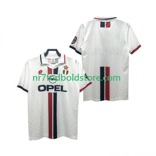 AC Milan Trøje 1996 1997 Retro Mænd Udebane Fodboldsæt Kortærmet