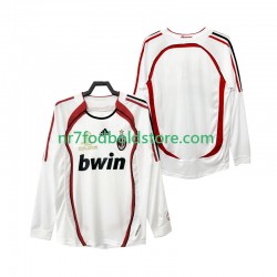 AC Milan Trøje 2007 Retro Mænd Udebane Fodboldsæt 2006 Langærmet