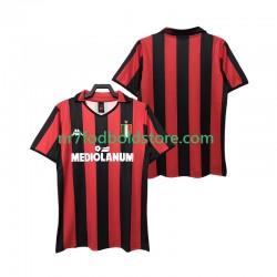 AC Milan Trøje 1988 1989 Retro Mænd Hjemmebane Fodboldsæt Kortærmet