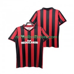 AC Milan Trøje 1990 1991 Retro Mænd Hjemmebane Fodboldsæt Kortærmet