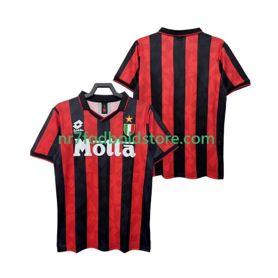 AC Milan Trøje 1993 Retro Mænd Hjemmebane Fodboldsæt 1994 Kortærmet