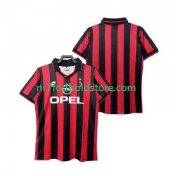 AC Milan Trøje 1995 1996 Retro Mænd Hjemmebane Fodboldsæt Kortærmet
