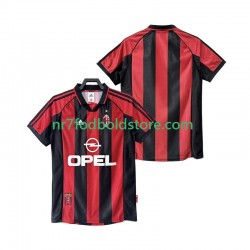 AC Milan Trøje Retro Mænd Hjemmebane Fodboldsæt 1998 1999 Kortærmet