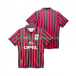 AC Milan Trøje 2000 Retro Mænd Hjemmebane Fodboldsæt 1999 Kortærmet