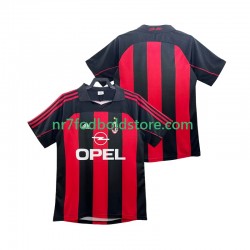 AC Milan Trøje 2000 Retro Mænd Hjemmebane Fodboldsæt 2002 Kortærmet