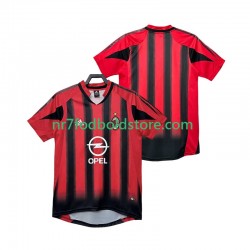 AC Milan Trøje 2005 Retro Mænd Hjemmebane Fodboldsæt 2004 Kortærmet