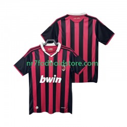 AC Milan Trøje 2009 Retro Mænd Hjemmebane Fodboldsæt 2010 Kortærmet
