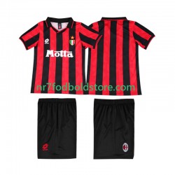 AC Milan Trøje 1993 Retro Børn Hjemmebane Fodboldsæt 1994 Kortærmet