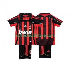 AC Milan Trøje 2007 Retro Børn Hjemmebane Fodboldsæt 2006 Kortærmet
