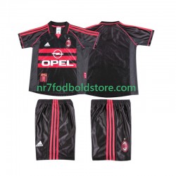 AC Milan Trøje Retro Børn 3. Valg Fodboldsæt 1998 1999 Kortærmet