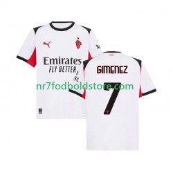 AC Milan Trøje Santiago Gimenez 7 Mænd Udebane Fodboldsæt 2025-2026 Kortærmet