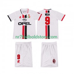 AC Milan Trøje WEAH 8 1996 1997 Retro Børn Udebane Fodboldsæt Kortærmet