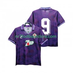 Fiorentina Trøje 9 1992 1993 Retro Mænd Hjemmebane Fodboldsæt Kortærmet