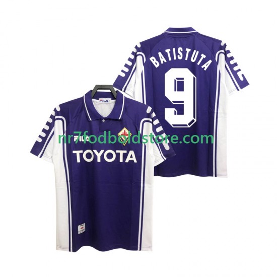 Fiorentina Trøje BASTUTA 9 2000 Retro Mænd Hjemmebane Fodboldsæt 1999 Kortærmet