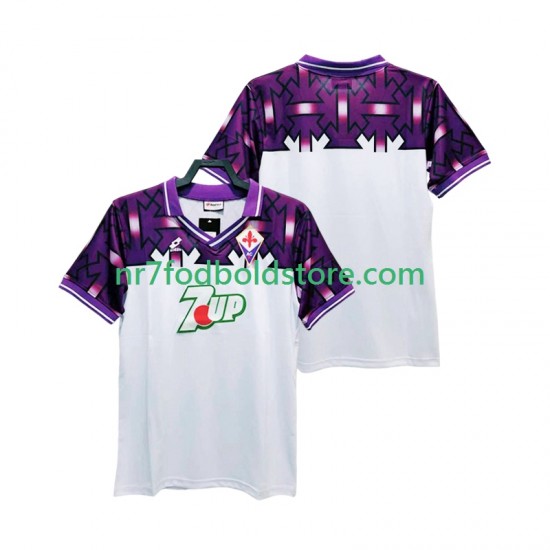 Fiorentina Trøje 1992 1993 Retro Mænd Udebane Fodboldsæt Kortærmet