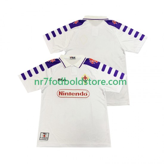Fiorentina Trøje Retro Mænd Udebane Fodboldsæt 1998 1999 Kortærmet