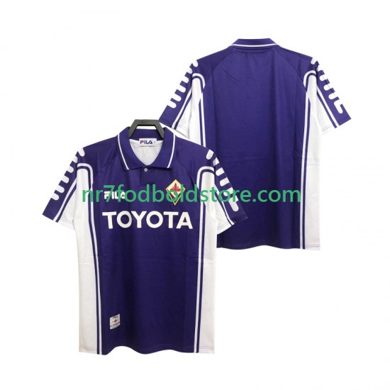 Fiorentina Trøje 2000 Retro Mænd Hjemmebane Fodboldsæt 1999 Kortærmet